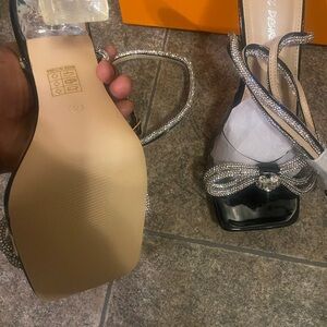 Elegant Black and Silver Women's Heels